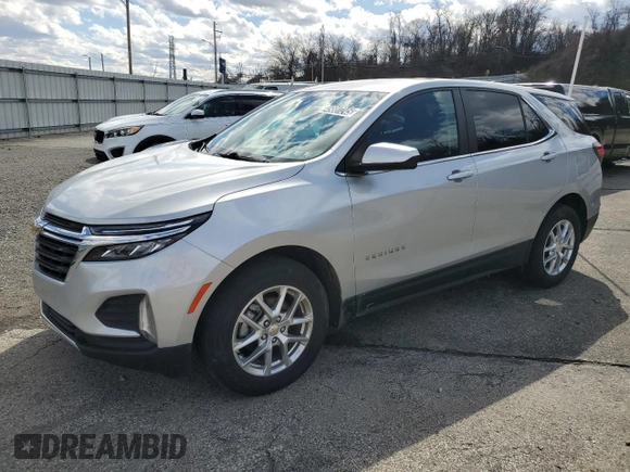 2022 Chevrolet Equinox LT with VIN 2GNAXTEVXN6133456, listed as a Copart auction lot 49887245 with 154,437 mi miles and Clean Title. Bid and sale history available at carsss.com. Image 1.
