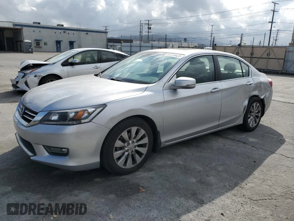 2013 Honda Accord Sdn EX-L with VIN 1HGCR2F80DA100290, listed as a Copart auction lot 53510425 with 64,383 mi miles and Salvage Title. Bid and sale history available at carsss.com. Image 1.