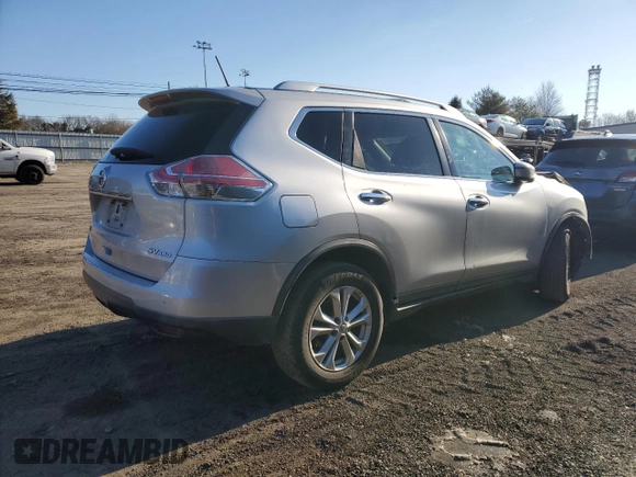 2016 Nissan Rogue SV with VIN KNMAT2MV3GP696657, listed as a Copart auction lot 43572145 with 120,728 mi miles and Salvage Title. Bid and sale history available at carsss.com. Image 3.