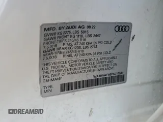 2023 Audi A4 allroad Prestige with VIN WA19AAF46PA010941, listed as a Copart auction lot 52505454 with 16,691 mi miles. Bid and sale history available at carsss.com. Image 13.