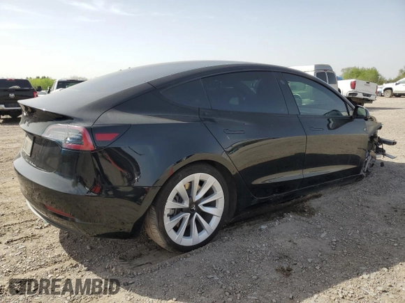 2022 Tesla Model 3 with VIN 5YJ3E1EA0NF287838, listed as a Copart auction lot 47785355 with 54,116 mi miles and Salvage Title. Bid and sale history available at DreamBid. Image 3.