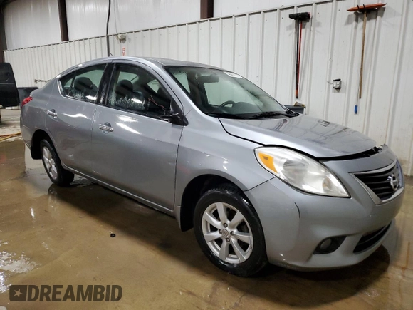 2012 Nissan Versa SL with VIN 3N1CN7AP6CL891747, listed as a Copart auction lot 48456005 with 91,525 mi miles and Salvage Title. Bid and sale history available at carsss.com. Image 4.