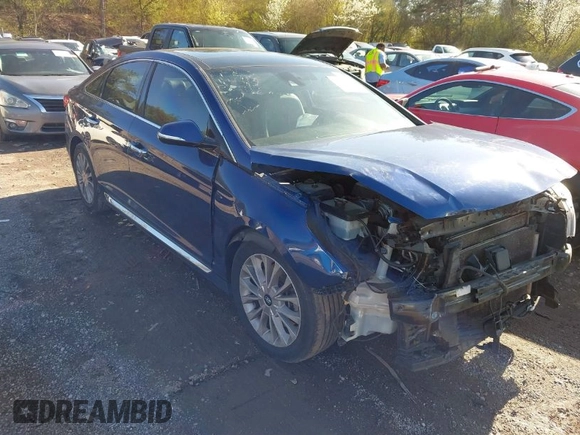 2015 Hyundai Sonata 2.4L Sport with VIN 5NPE34AF9FH018371, listed as a IAAI auction lot 41761866 with 248,069 mi miles. Bid and sale history available at carsss.com. Image 1.
