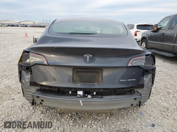2022 Tesla Model 3 Long Range with VIN 5YJ3E1EB0NF269249, listed as a Copart auction lot 87318524 with 18,406 mi miles and Salvage Title. Bid and sale history available at DreamBid. Image 6.