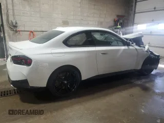 2024 BMW 2 Series M240i xDrive with VIN 3MW53CM02R8E63086, listed as a Copart auction lot 48104265 with 0 mi miles and Salvage Title. Bid and sale history available at carsss.com. Image 3.