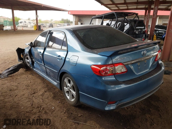 2013 Toyota Corolla L with VIN 5YFBU4EE8DP202976, listed as a IAAI auction lot 41953833 with 180,304 mi miles. Bid and sale history available at carsss.com. Image 3.