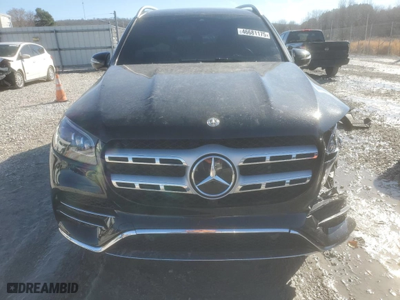 2023 Mercedes-Benz GLS with VIN 4JGFF5KE1PA967716, listed as a Copart auction lot 46681175 with 21,638 mi miles and Salvage Title. Bid and sale history available at carsss.com. Image 5.