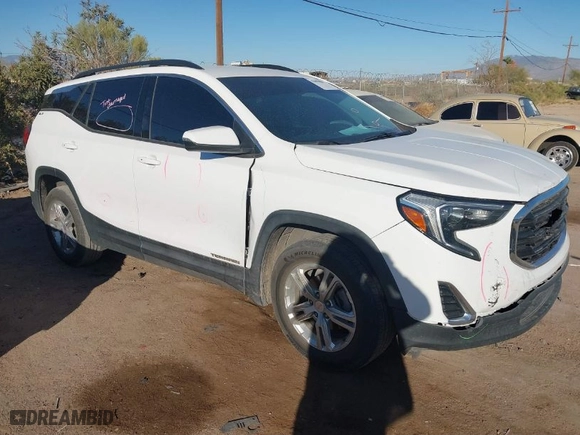 2019 GMC Terrain SLE with VIN 3GKALMEV9KL214535, listed as a IAAI auction lot 41603886 with 101,008 mi miles. Bid and sale history available at carsss.com. Image 1.