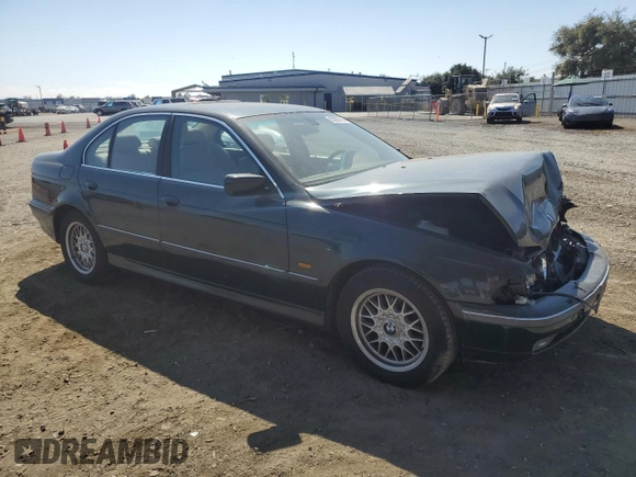2000 BMW 5 Series 528iA with VIN WBADM6345YGU18707, listed as a Copart auction lot 63293814 with 0 mi miles and Salvage Title. Bid and sale history available at carsss.com. Image 4.