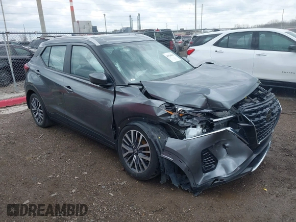 2021 Nissan Kicks SV with VIN 3N1CP5CV2ML515624, listed as a IAAI auction lot 41924838 with 33,060 mi miles and . Bid and sale history available at DreamBid. Image 1.