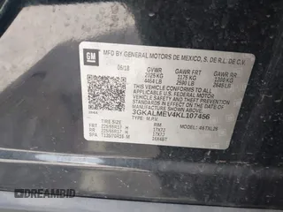 2019 GMC Terrain SLE with VIN 3GKALMEV4KL107456, listed as a IAAI auction lot 41938081 with 81,430 mi miles. Bid and sale history available at carsss.com. Image 9.