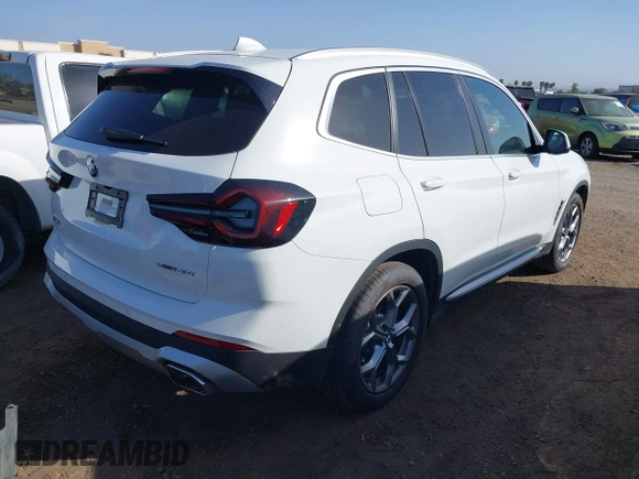 2024 BMW X3 sDrive30i with VIN 5UX43DP04R9W49345, listed as a IAAI auction lot 40539213 with 5,522 mi miles and . Bid and sale history available at DreamBid. Image 4.