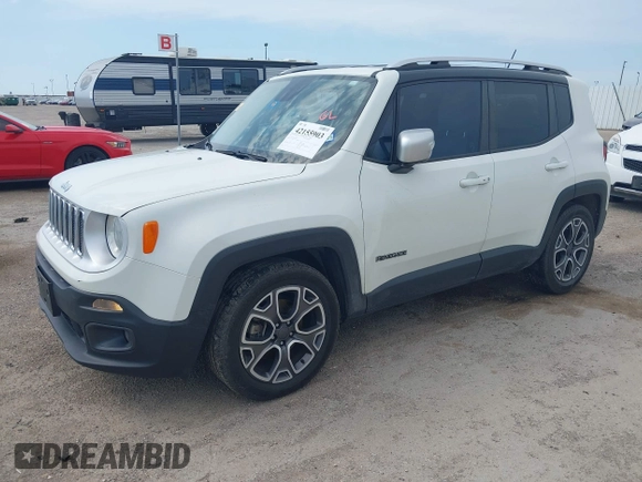 2017 Jeep Renegade Limited with VIN ZACCJADB6HPE93491, listed as a IAAI auction lot 42155903 with 149,115 mi miles and . Bid and sale history available at DreamBid. Image 17.