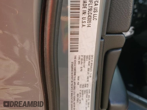 2020 Jeep Grand Cherokee Trailhawk with VIN 1C4RJFLT9LC430514, listed as a Copart auction lot 85311924 with 170,554 mi miles and Salvage title. Bid and sale history available at DreamBid. Image 16.