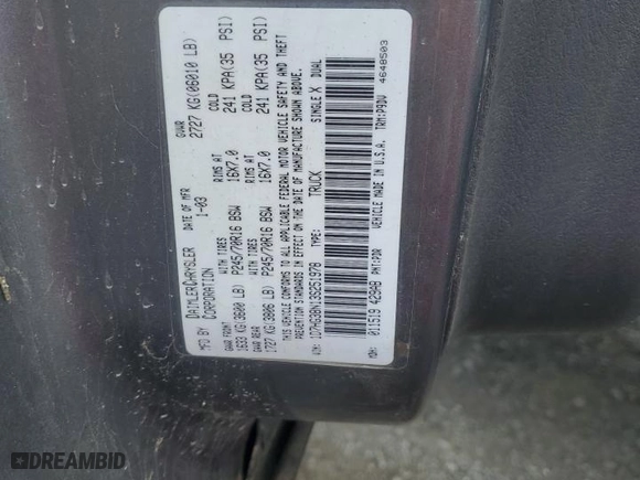 2003 Dodge Dakota Sport with VIN 1D7HG38N13S251978, listed as a Copart auction lot 75883674 with 172,642 mi miles and Salvage Title. Bid and sale history available at carsss.com. Image 12.