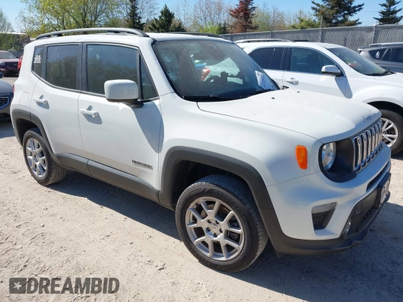 2020 Jeep Renegade Latitude with VIN ZACNJBBB1LPL21425, listed as a IAAI auction lot 42228722 with 78,334 mi miles and . Bid and sale history available at DreamBid. Image 1.