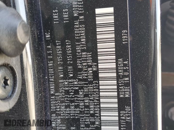2023 Toyota Corolla Cross LE with VIN 7MUCAABG1PV050123, listed as a Copart auction lot 61384845 with 30,712 mi miles and Salvage title. Bid and sale history available at DreamBid. Image 13.