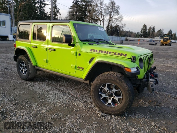 2021 Jeep Wrangler Unlimited Rubicon with VIN 1C4JJXFM2MW838926, listed as a Copart auction lot 42137645 with 75,998 mi miles and Salvage Title. Bid and sale history available at carsss.com. Image 4.
