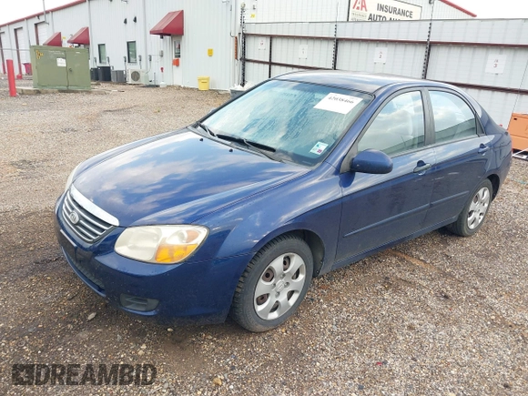 2008 Kia Spectra SX with VIN KNAFE121485518129, listed as a IAAI auction lot 42038466 with 136,642 mi miles. Bid and sale history available at carsss.com. Image 2.