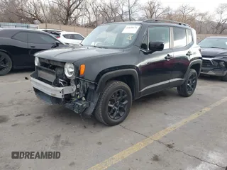 2017 Jeep Renegade Latitude with VIN ZACCJBBB8HPE73414, listed as a IAAI auction lot 41830671 with 105,227 mi miles. Bid and sale history available at carsss.com. Image 18.