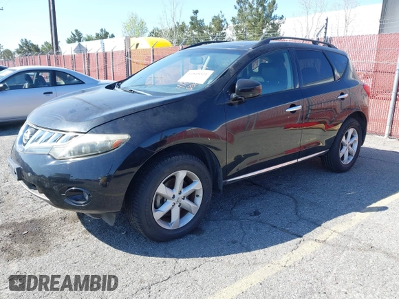 2009 Nissan Murano SL with VIN JN8AZ18U99W022486, listed as a IAAI auction lot 41848521 with 109,787 mi miles and . Bid and sale history available at DreamBid. Image 2.