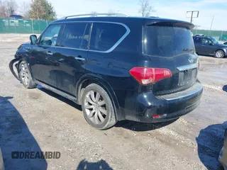 2012 Infiniti QX56 7-passenger z VIN JN8AZ2NE1C9017100, wystawiony jako IAAI lot #41654025 z przebiegiem 184 849 mil mil oraz . Historia ofert i sprzedaży dostępna na DreamBid. Obrazek 3.