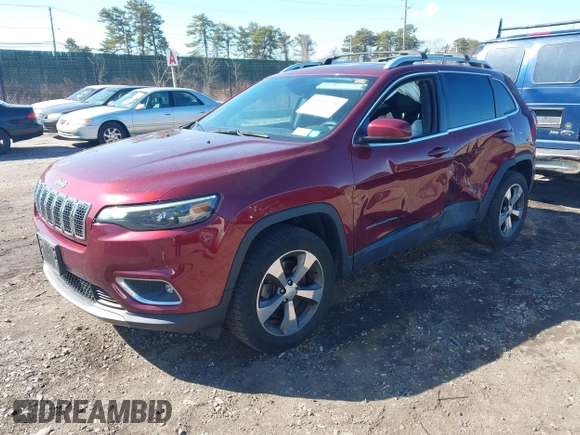 2019 Jeep Cherokee Limited z VIN 1C4PJMDX4KD446514, wystawiony jako IAAI lot #41855734 z przebiegiem 65 628 mil mil oraz . Historia ofert i sprzedaży dostępna na DreamBid. Obrazek 2.
