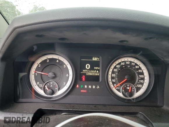 2013 Ram 1500 Express with VIN 3C6JR6AT0DG521721, listed as a Copart auction lot 53837675 with 125,603 mi miles and Salvage title. Bid and sale history available at DreamBid. Image 9.