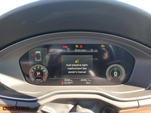 2022 Audi A5 Cabriolet Premium Plus with VIN WAUWAGF57NN001768, listed as a Copart auction lot 43219605 with 9,365 mi miles and Salvage Title. Bid and sale history available at carsss.com. Image 9.