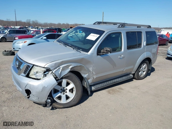 2008 Nissan Pathfinder LE with VIN 5N1AR18B98C620745, listed as a IAAI auction lot 41768199 with 208,299 mi miles. Bid and sale history available at carsss.com. Image 17.