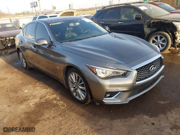 2018 Infiniti Q50 3.0t LUXE with VIN JN1EV7AR2JM612159, listed as a IAAI auction lot 41777503 with 68,667 mi miles. Bid and sale history available at carsss.com. Image 1.