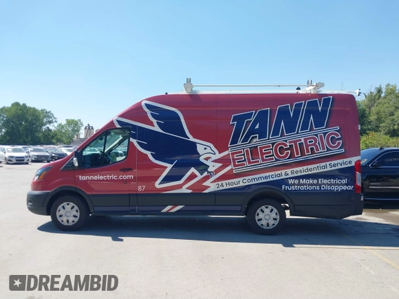 2020 Ford Transit Cargo with VIN 1FTBW3X8XLKB01219, listed as a IAAI auction lot 40268320 with 53,863 mi miles and . Bid and sale history available at DreamBid. Image 14.