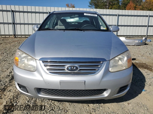 2007 Kia Spectra EX with VIN KNAFE121475450624, listed as a Copart auction lot 77712594 with 100,646 mi miles and Salvage Title. Bid and sale history available at carsss.com. Image 5.