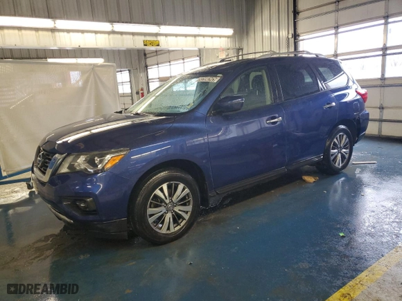 2019 Nissan Pathfinder S with VIN 5N1DR2MMXKC654355, listed as a Copart auction lot 43436035 with 106,093 mi miles and Clean Title. Bid and sale history available at carsss.com. Image 1.