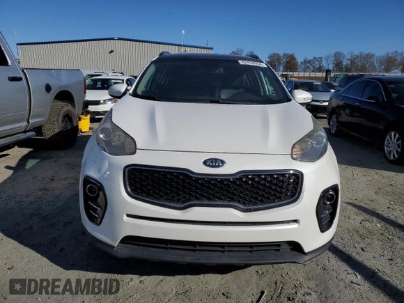 2018 Kia Sportage EX with VIN KNDPN3AC6J7421403, listed as a Copart auction lot 82428954 with 129,280 mi miles and Salvage Title. Bid and sale history available at DreamBid. Image 5.
