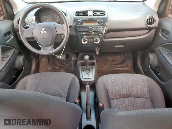 2014 Mitsubishi Mirage DE with VIN ML32A3HJ3EH002325, listed as a Copart auction lot 59822705 with 82,804 mi miles and Salvage title. Bid and sale history available at DreamBid. Image 8.