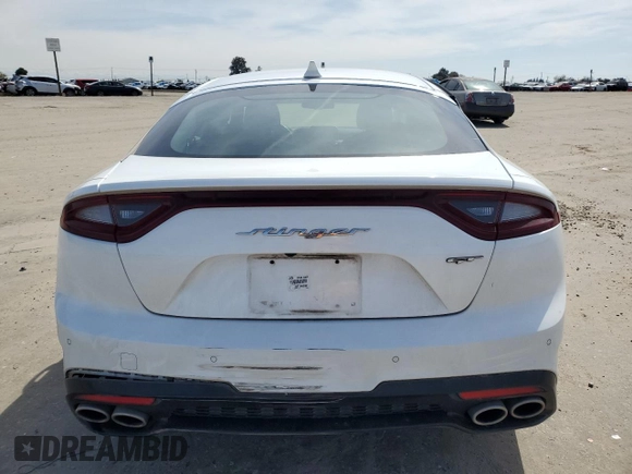 2020 Kia Stinger GT with VIN KNAE35LC7L6078130, listed as a Copart auction lot 50265895 with 83,540 mi miles and Salvage Title. Bid and sale history available at carsss.com. Image 6.