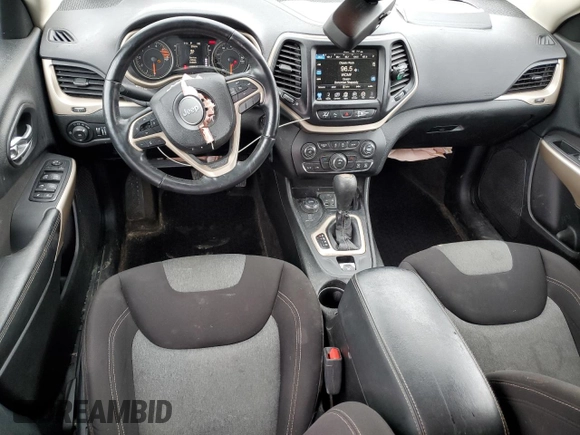 2018 Jeep Cherokee Latitude Tech Connect with VIN 1C4PJMCX8JD588624, listed as a Copart auction lot 59873355 with 108,896 mi miles and Salvage title. Bid and sale history available at DreamBid. Image 8.