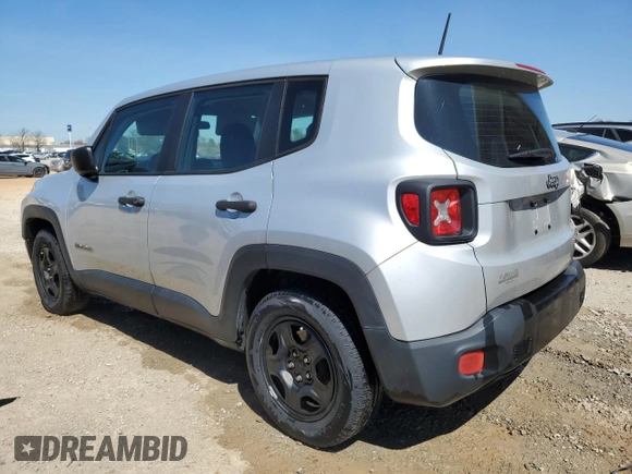 2017 Jeep Renegade Sport with VIN ZACCJAAB2HPF93866, listed as a Copart auction lot 50313915 with 82,444 mi miles and Salvage Title. Bid and sale history available at DreamBid. Image 2.