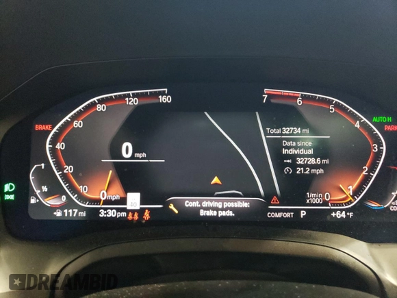 2022 BMW 4 Series 430i xDrive with VIN WBA73AP08NCJ13232, listed as a Copart auction lot 76399214 with 32,734 mi miles and Salvage Title. Bid and sale history available at DreamBid. Image 9.