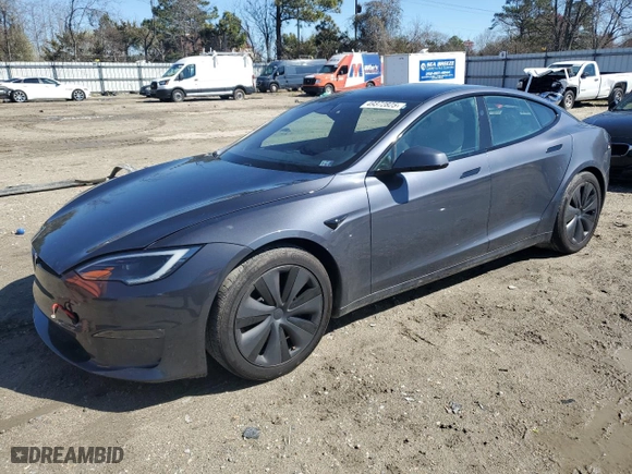 2023 Tesla Model S with VIN 5YJSA1E54PF516907, listed as a Copart auction lot 49372825 with 24,556 mi miles and Salvage Title. Bid and sale history available at carsss.com. Image 1.