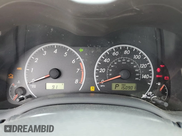 2012 Toyota Corolla L with VIN 5YFBU4EE3CP020956, listed as a Copart auction lot 51252185 with 150,901 mi miles and Salvage Title. Bid and sale history available at carsss.com. Image 9.