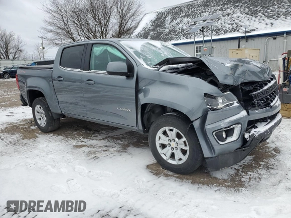 2020 Chevrolet Colorado 4WD LT with VIN 1GCGTCEN2L1107853, listed as a Copart auction lot 47819145 with 55,204 mi miles and Salvage Title. Bid and sale history available at carsss.com. Image 4.