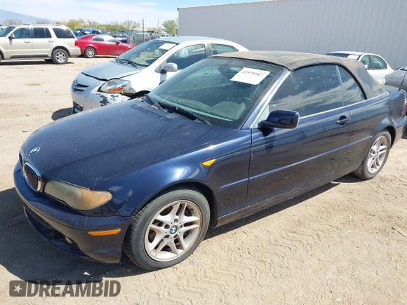 2004 BMW 3 Series 325Ci with VIN WBABW33404PL27967, listed as a IAAI auction lot 41920527 with 86,828 mi miles. Bid and sale history available at carsss.com. Image 2.