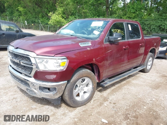 2022 Ram 1500 Lone Star with VIN 1C6RREFM1NN254323, listed as a IAAI auction lot 42378912 with 455 mi miles and . Bid and sale history available at DreamBid. Image 2.