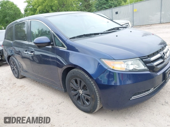 2015 Honda Odyssey EX-L z VIN 5FNRL5H68FB070392, wystawiony jako IAAI lot #42412403 z przebiegiem 146 907 mil mil oraz . Historia ofert i sprzedaży dostępna na DreamBid. Obrazek 1.