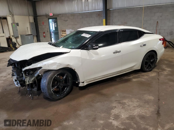 2016 Nissan Maxima SV with VIN 1N4AA6APXGC441262, listed as a Copart auction lot 57085125 with 130,107 mi miles and Salvage title. Bid and sale history available at DreamBid. Image 1.