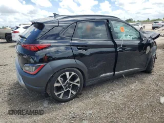 2023 Hyundai Kona Limited with VIN KM8K53A3XPU044445, listed as a Copart auction lot 65840044 with 0 mi miles and Non Repairable. Bid and sale history available at carsss.com. Image 3.