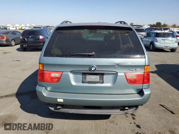 2002 BMW X5 3.0i with VIN 5UXFA53552LP50134, listed as a Copart auction lot 70958584 with 162,349 mi miles and Clean Title. Bid and sale history available at carsss.com. Image 6.