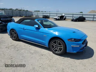 2022 Ford Mustang GT Premium with VIN 1FATP8FF8N5107462, listed as a Copart auction lot 60014115 with 58,878 mi miles and Salvage title. Bid and sale history available at DreamBid. Image 4.